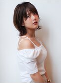 【田村】可愛いショートウルフ黒髮エアリーミディ春ボブ20代30代