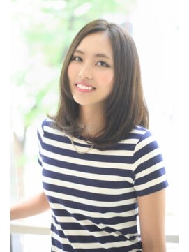 美容室 リーフ 竜南店(LeaF) 大人ナチュラルボブミディ☆センターパートがポイント!