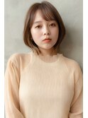 小顔ショート/大人かわいいくびれショート/ひし形センターパート