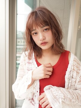 ニューヨークニューヨーク 三宮駅前店(NYNY) ロングボブ×ピンクベージュ