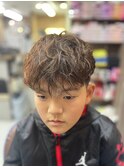 お洒落キッズ☆ゆるめスパイラルパーマ☆　　<理容室>/メンズ/