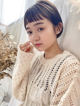 ディッセンバー 神宮前(December) 小顔マッシュショートグレージュカラー暗髪20代渋谷原宿神宮前