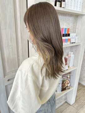 キャアリー(Caary) 福山Caaryブリーチカラー夏ベージュインナーカラー20代30代40代