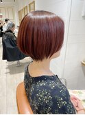 チェリーレッドショートボブ☆