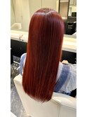 ブリーチなしダブルカラー赤髪レッドカラーお客様ヘア☆