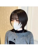 ショートヘアウルフカットレイヤーカット黒髪10代20代30代