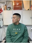 べリーショートダークアッシュニュアンスパーマ韓国マッシュ