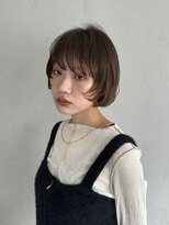 ラウブロッサム 大宮西口店(Lau Blossom)&nbsp;【ブリーチなしのダブルカラー】オリーブベージュ+ミニボブ