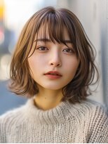 レヴ 草加店(LEV.)&nbsp;イメチェンホワイトブロンド美髪ワイドバング外ハネボブ