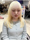 ★美髪イメチェンモテ髪愛されホワイトブロンドハイブリーチ