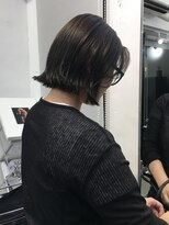 アンダーカレント(undercurrent)&nbsp;切りっぱなしボブ外ハネ前髪パーマS字パーマ