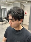 メンズカット/韓国ヘア/メンズパーマ/センターパート