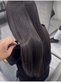 【髪質改善】透明感ダークグレー×うる艶ストレート