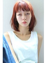 ロゼ 鳳(ROSE)&nbsp;【ROSE】レイヤーボブ＿オレンジカラー＿ハイトーンカラー