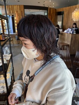 ヘアラウンジ アングゥ(hair lounge ungu) mash wolf bordeaux