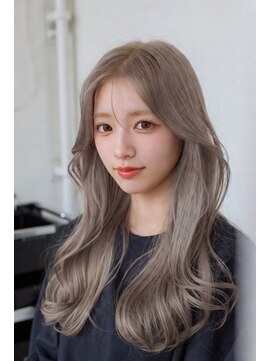 レイヤーカット/オリーブグレージュ/ヘーゼルベージュ/韓国ヘア