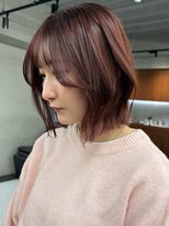 ニコ トウキョウ 渋谷(nico TOKYO)&nbsp;ダブルカラーチェリーレッドラベンダーパープル韓国レイヤーボブ