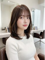 ブロウ ネックス ザ サロン 表参道(VLOW nex the salon)&nbsp;ナチュラルレイヤーロブ  表参道 【韓国vlow style＃28】