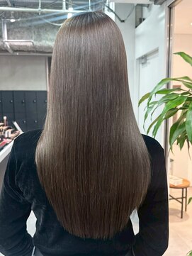 アルバム 新宿(ALBUM SHINJUKU) ロンググレージュ韓国ヘアオリーブベージュ_ba581653