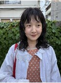 大人可愛いショコラブラウン似合わせレイヤーパーマ