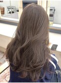 ブリーチなしダブルカラーオリーブヘーゼルグレージュ夏カラー