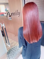 アミリー 成田東町店(Amily) 髪質改善カラー×チェリーレッド 艶ストレート