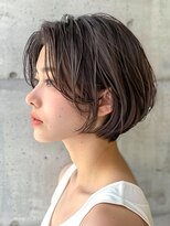 赤れんがアネックス(ANNEX)&nbsp;ナチュラルショートショートボブミルクブラウン小顔パーマ