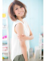 ミック ヘアアンドビューティー 大山店(miq  Hair&Beauty)&nbsp;リラクシー＆おフェロ☆な、フェザーボブ