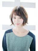 ボブ毛先外ハネカール[横浜美容室30代40代50代]