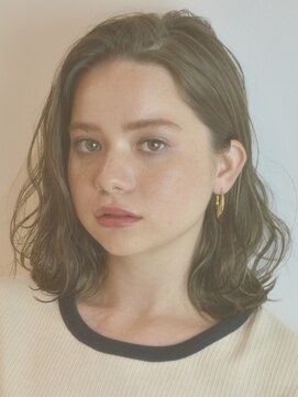 グッデイ ヘアー(GOOD DAY HAIR) 《グレージュ×ハイライト:ミックスパーマ×ふんわりミディ》