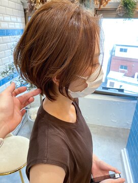 シー バイ ロンド 新宿(Sea by Lond) 【韓国ボブ】耳かけ大人美人ショート/ショコラベージュ