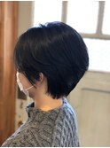 襟足スッキリ束感ショート