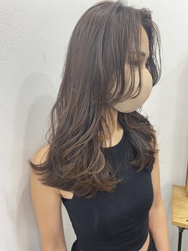 イニット 奈良新大宮(init.) 小顔大人かわいい厚めバングデジタルパーマロングレイヤー美髪