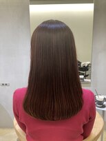 ベイル 登戸(Baill)&nbsp;大人かわいいワンカール×ブリーチなしのピンクベージュカラー