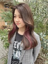 ゼストソエル(ZEST soell)&nbsp;ピンクラベンダー インナーカラー U24  ダークブラウン