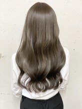 ブリーチなしでもしっかり透明感☆ミルクティカラー