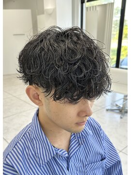 エース 岡崎店(Ace) 波巻きパーマ　ツーブロック　メンズマッシュ
