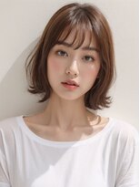 エヌプラス(N+)&nbsp;デザインカラーレイヤーカットウェットヘアオリーブベージュ
