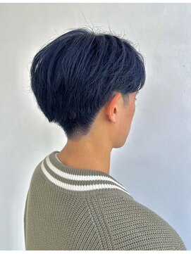 キャパサウス 春日 大野城店(CAPA south) 刈り上げマッシュ　ブルーブラック　韓国風カラー