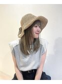 【guerir hair + care】顔周りレイヤー×オリーブベージュ