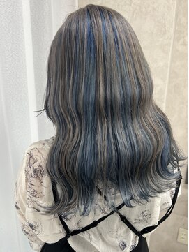 ルノン シェリー(LUNON cheliy) アンブレラカラー/シルバー×ライトブルー/デザインカラー