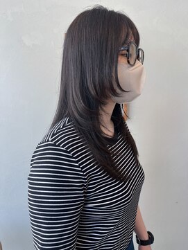 ヘアーループレル(Hair ruup Rell design works) レイヤー×オリーブグレー