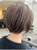 シドウ/30代40代/ショートボブ/ラベンダーアッシュ/麻生