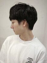 〇メンズ刈り上げなしニュアンススパイラルパーマ