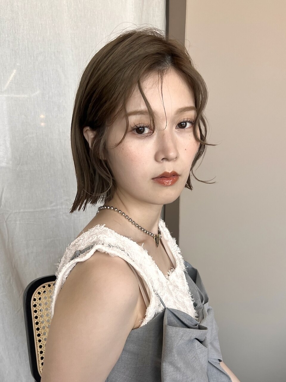 表参道/原宿の女性美容師提案/ピンクベージュ/ブリーチ