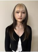 レイヤーカット/ハッシュカット/デザインカラー/ロングウルフ