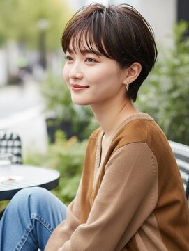 忙しい30代に人気！越谷の時短ショート×ヘーゼルグレージュ