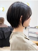 say.ショートボブひし形ショートダークレッドデザインカラー