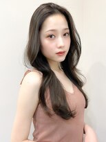 レア 表参道(L'ea) 大人ガーリーダークアッシュ似合わせカットミディアムレイヤー