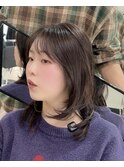 bミディアムレイヤーハッシュカットシャギーカット